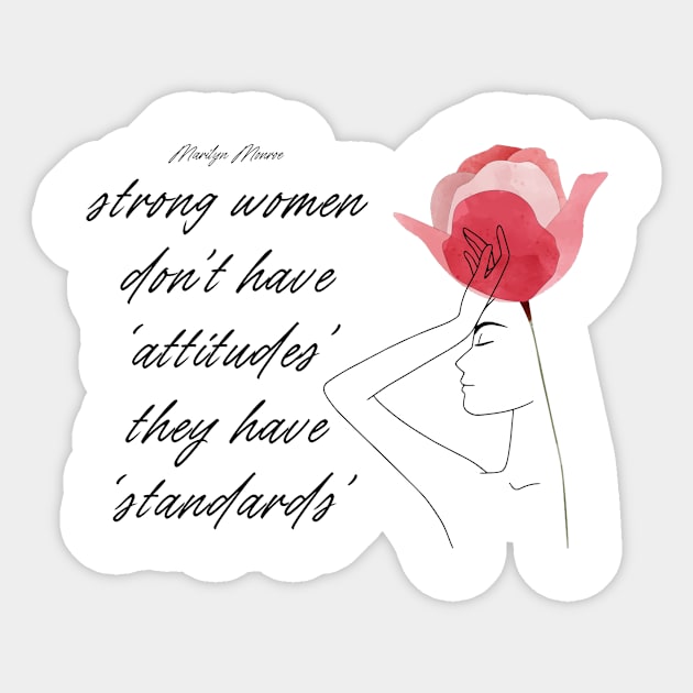 Strong Women Attitude Sticker by ArtaMeybodi